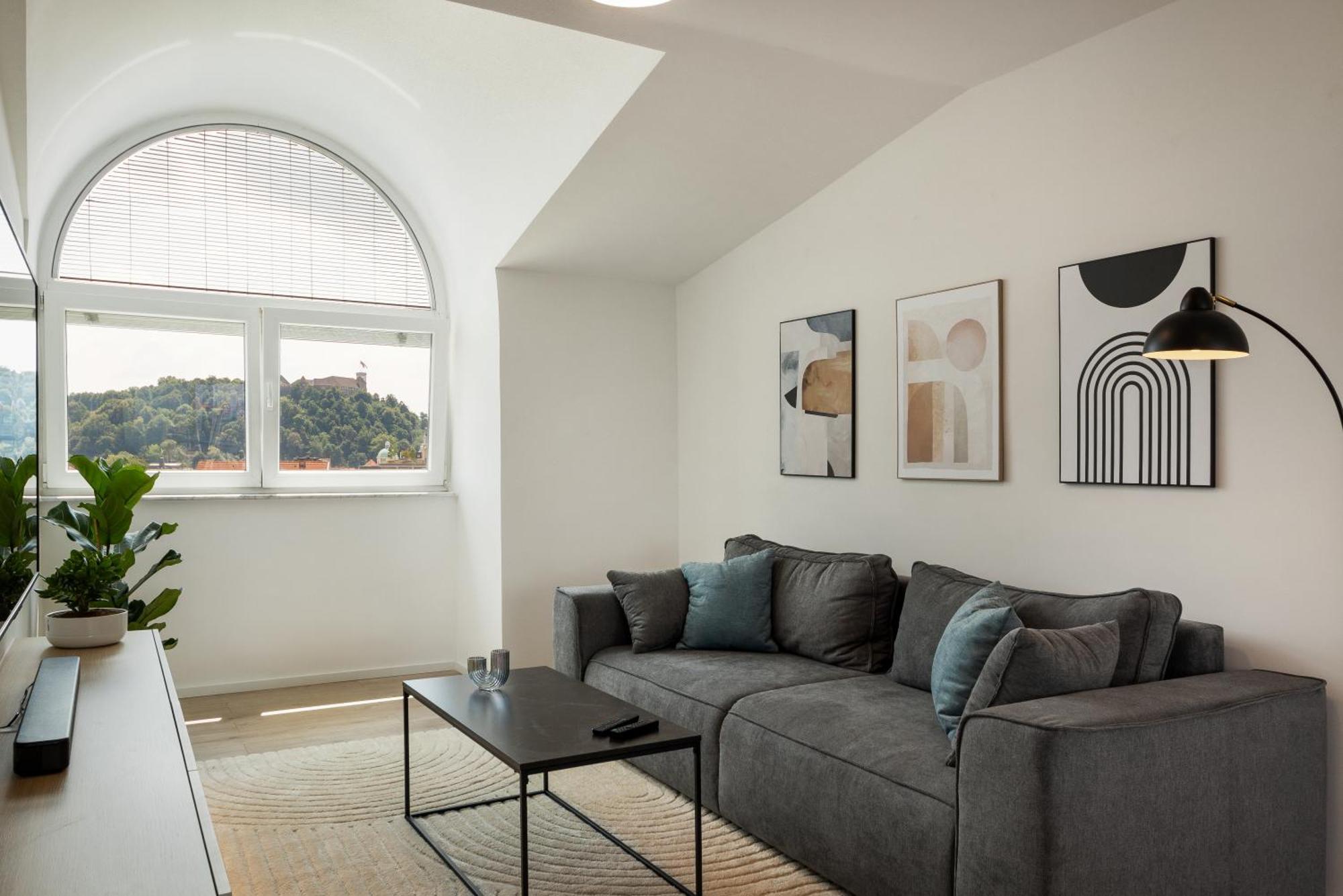 Luxe Penthouse With A Castle View 卢布尔雅那 外观 照片