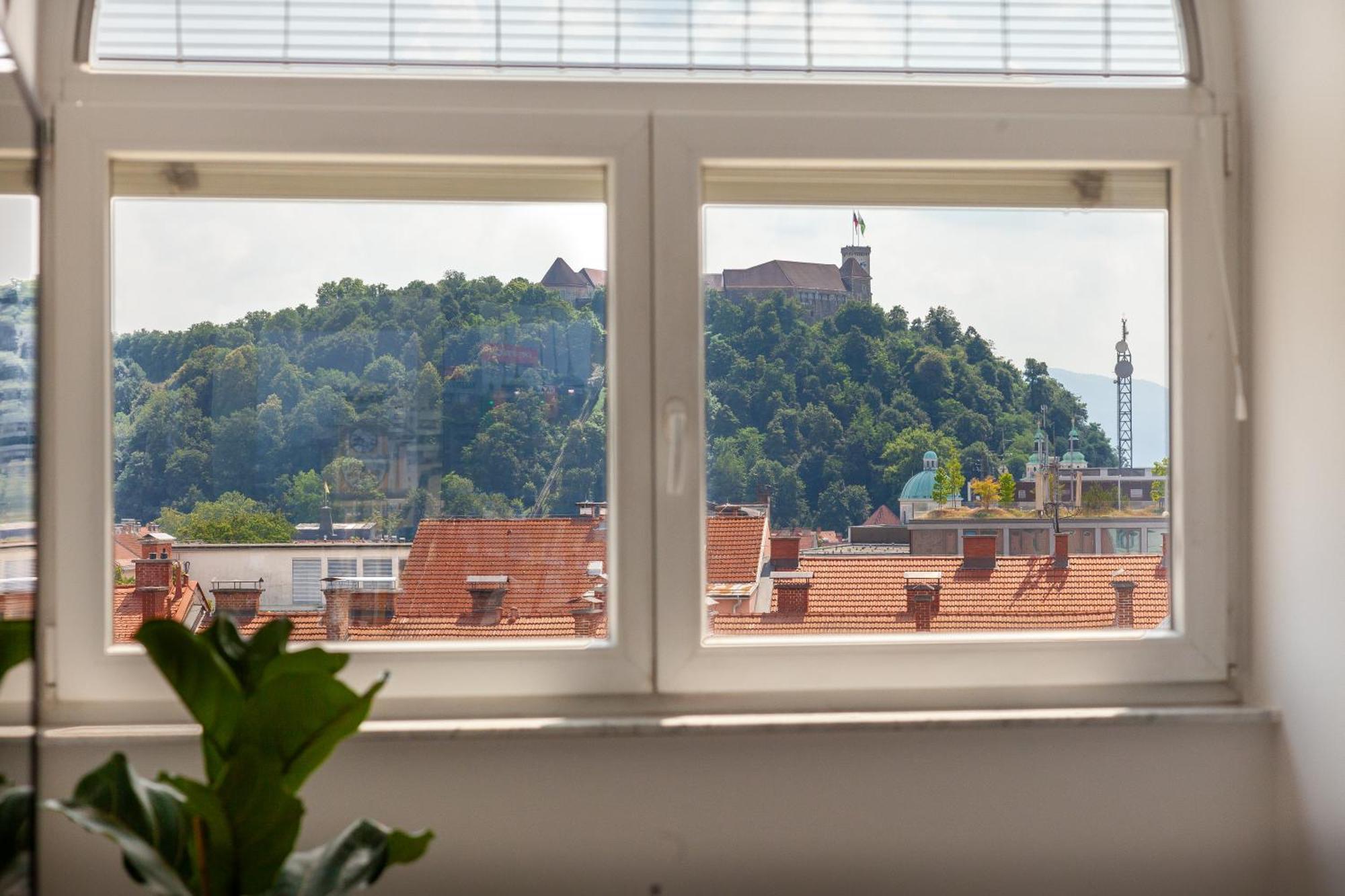 Luxe Penthouse With A Castle View 卢布尔雅那 外观 照片